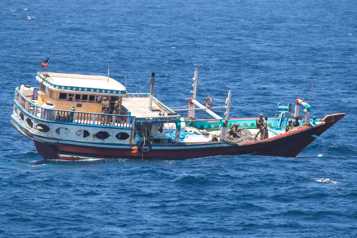 CMF intercepts nearly 2,400 kilograms of illegal drugs from a vessel in the Arabian Sea