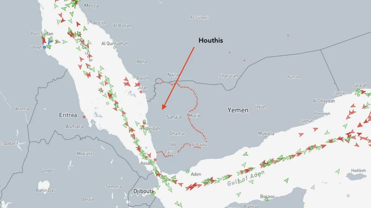  Map Shows How Houthis Threaten Vital Global Shipping 