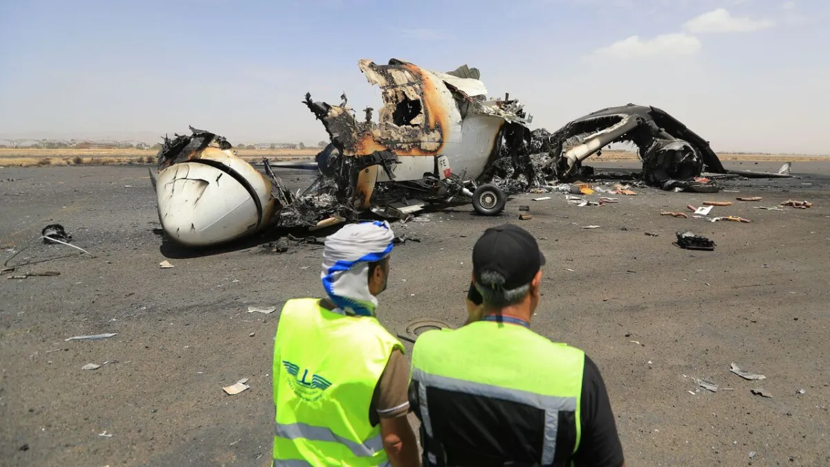 Israeli airstrikes target Yemen airport as Netanyahu warns Houthis, Iran