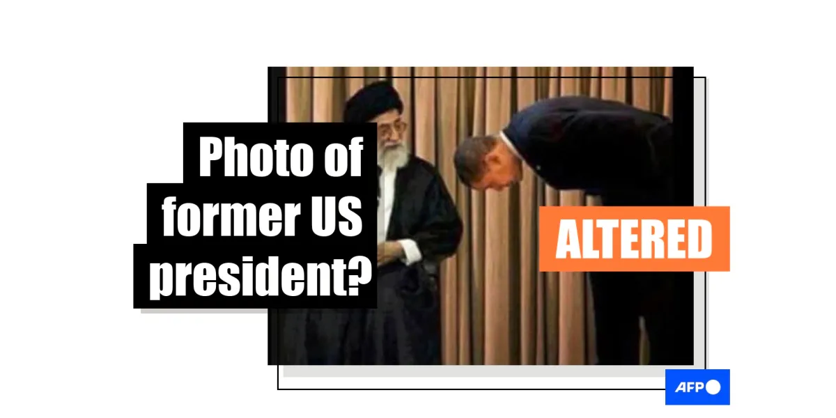 Image of Obama bowing to Khamenei is doctored