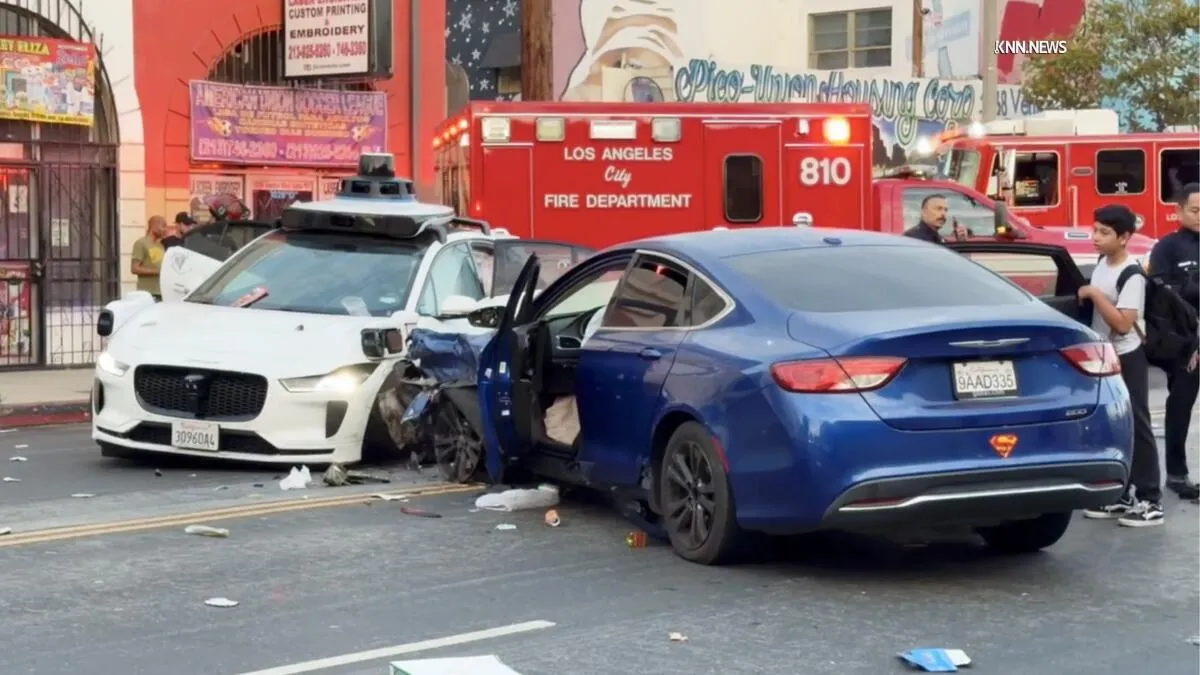 Waymo Vehicle Involved in Multi-Injury Collision in Downtown LA