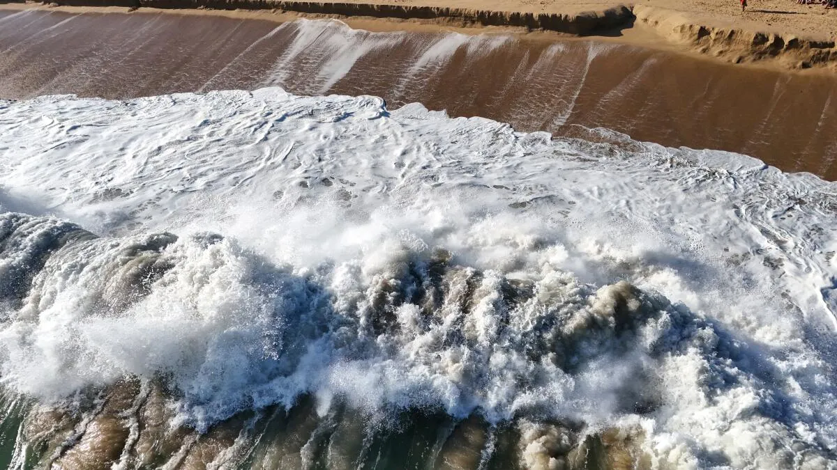 Hurricane Swells Unearth Decades-Old Infrastructure at Newport Beach's Wedge