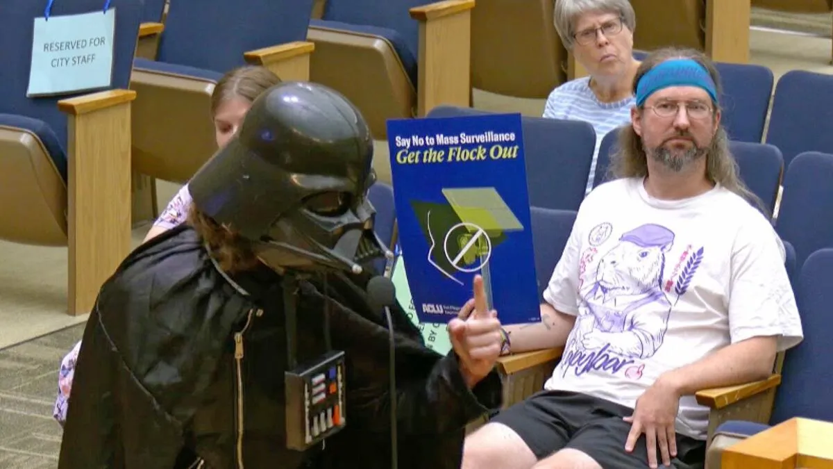 Darth Vader's Sarcastic Plea Highlights Flock Camera Debate