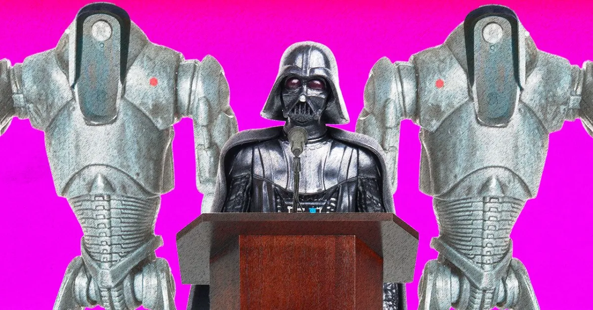 Darth Vader Crashes City Council Meeting to Protest Surveillance Tech