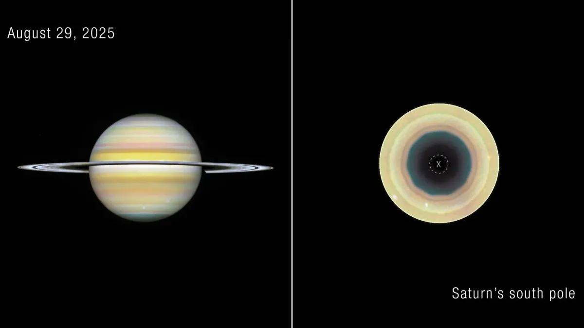 Saturn's South Pole Hosts Mysterious 10-Sided Jet Stream