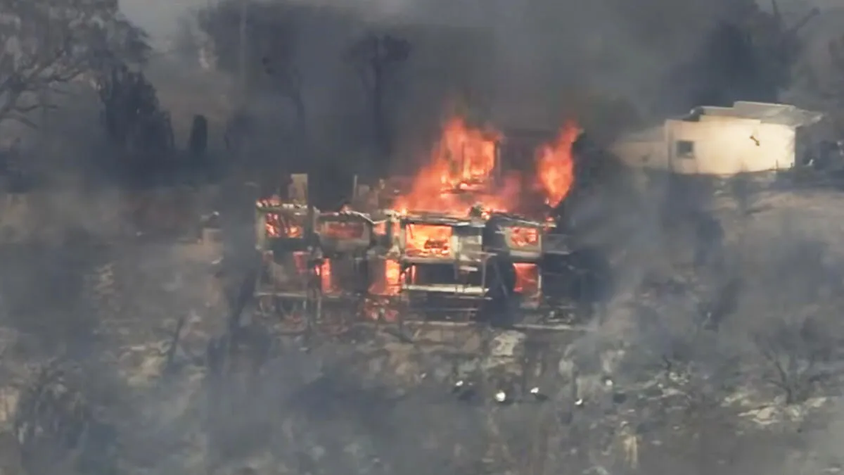 Palos Fire Damages Homes in La Habra Heights